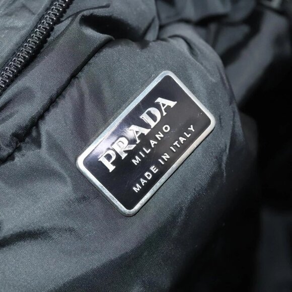 PRADA Sports Shoulder Bag Nylon Black Silver Auth bs26885 - Picture 10 of 16